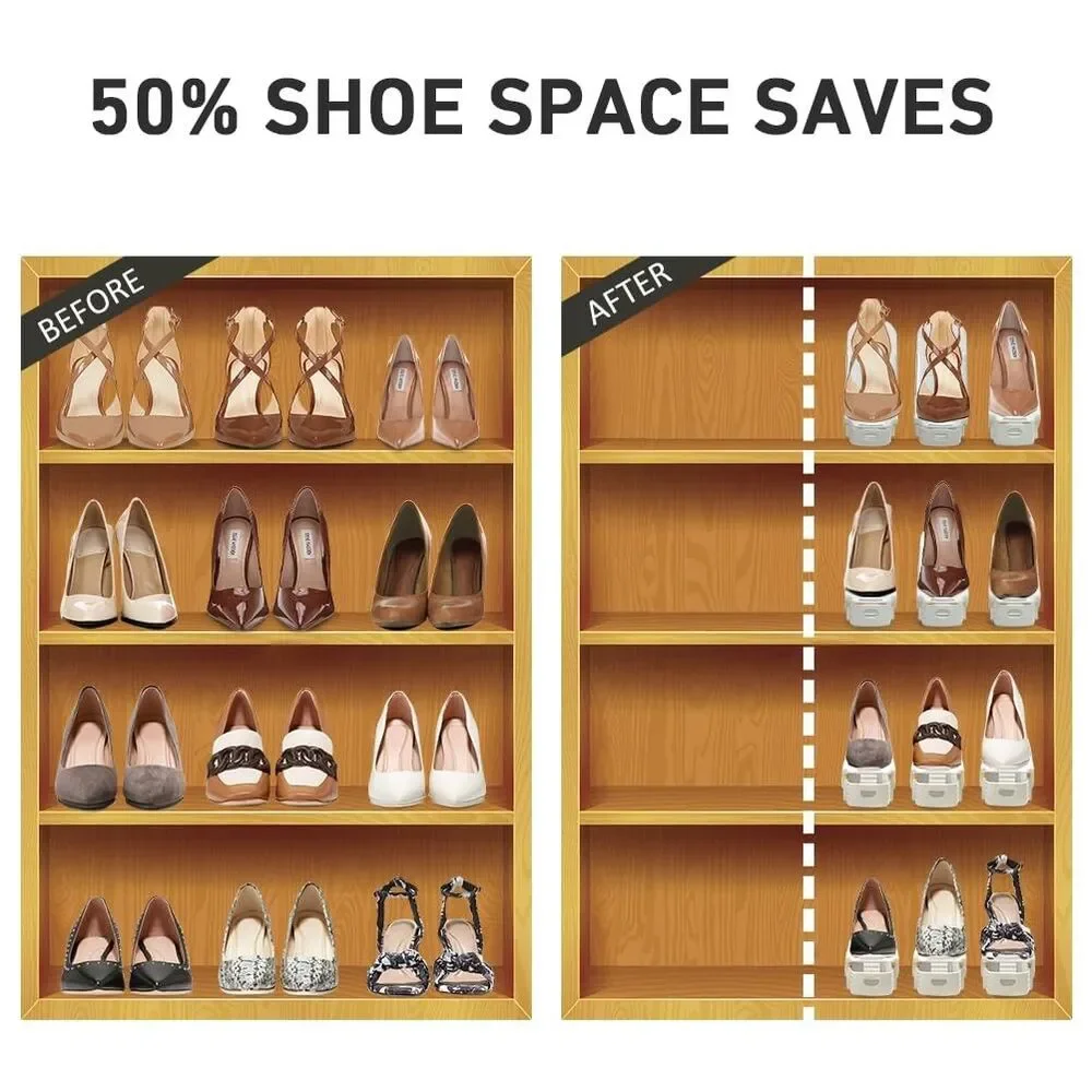 Space Saver Shoe Organizer with Adjustable Height (36 pack)